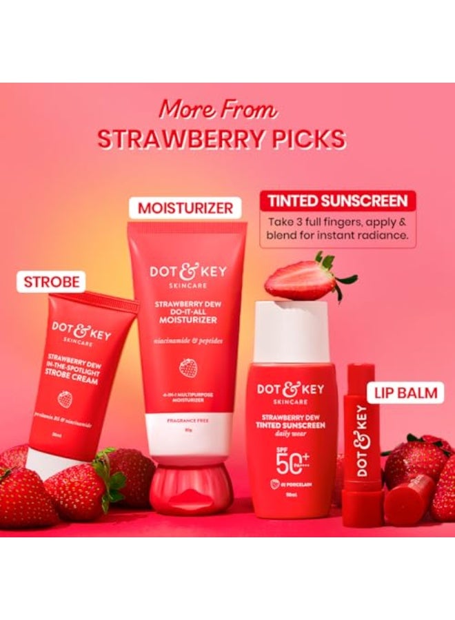 Dot & Key Strawberry Dew Tinted Sunscreen Combo SPF 50+ Pa++++ - 01 Porcelain & 02 Warm Ivory In- Vivo Tested | 50ml+50ml - Image 2